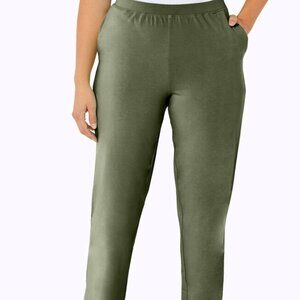 Catherines Dark Olive Suprema Pants -3X-NWT